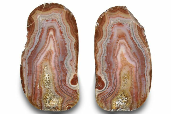 Polished, Banded Bahia Agate Nodule Pair - Brazil #246254